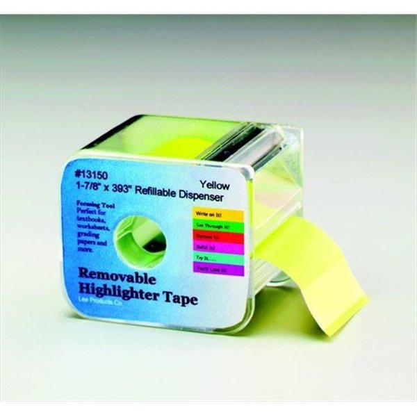 Lee Products Lee Products 067990 Wide Highlighter Note Tape; Yellow; Pack 2 67990